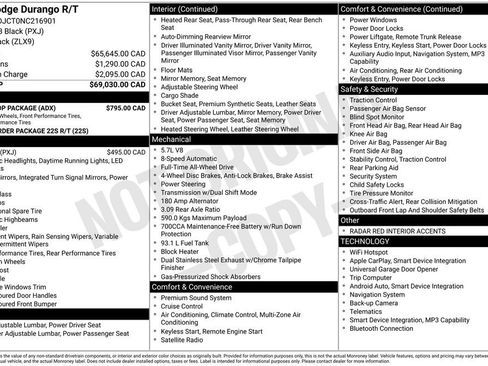 Used 2022 Dodge Durango R/T w/ Blacktop Package AWD/4WD image 50
