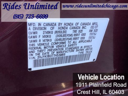 Used 2007 Honda Ridgeline RTX image 17