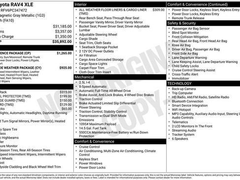 Used 2023 Toyota RAV4 XLE w/ Convenience Package AWD/4WD image 5