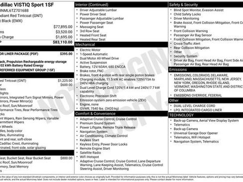 New 2026 Cadillac Vistiq Sport w/ LPO, Floor Liner Package image 18