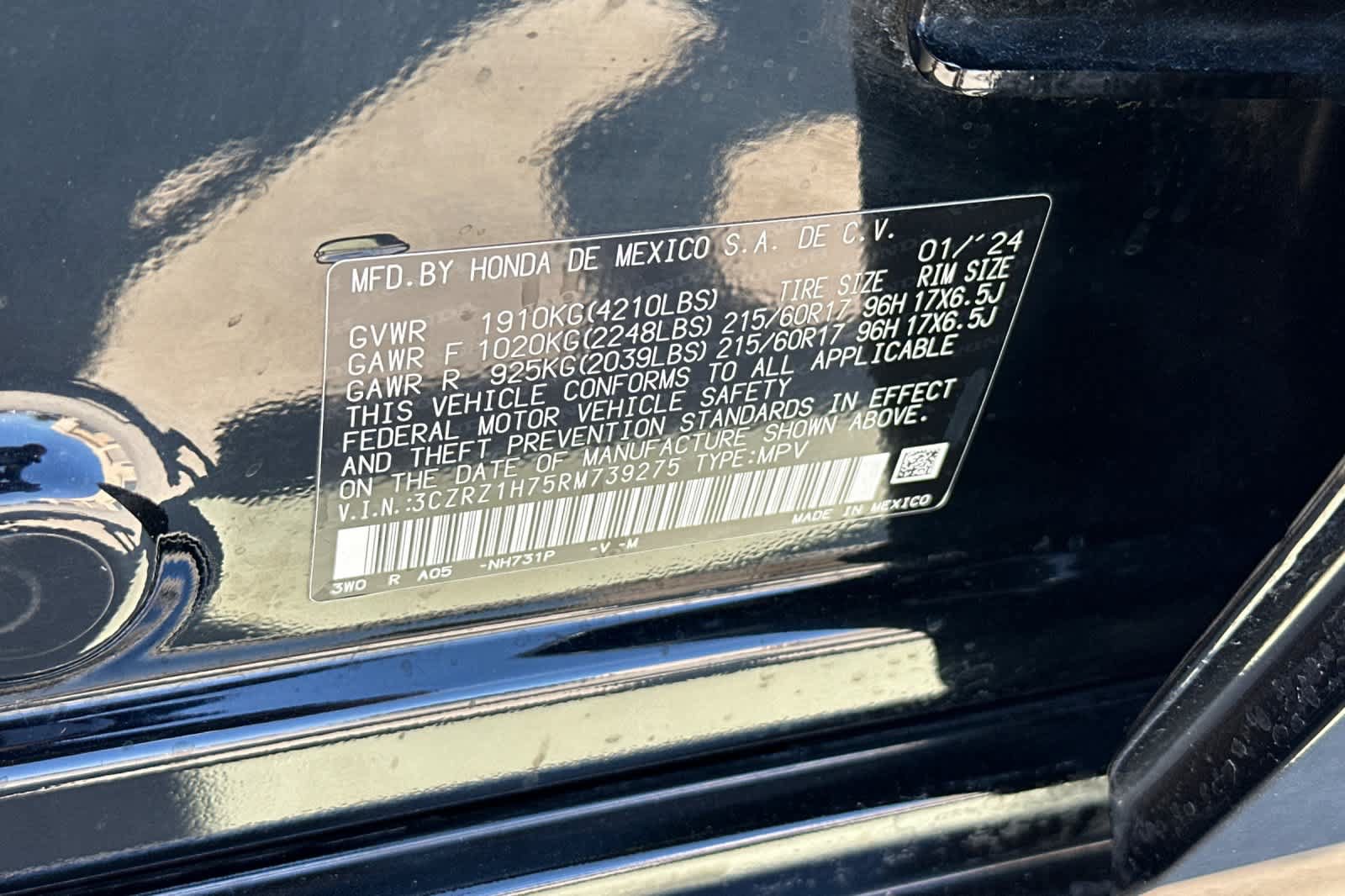 Used 2024 Honda HR-V EX-L image 28