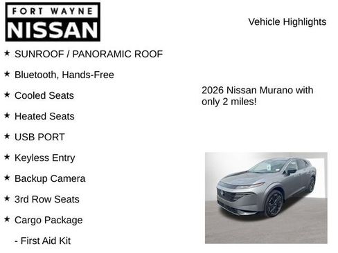 New 2026 Nissan Murano Platinum w/ Cargo Package AWD/4WD image 8