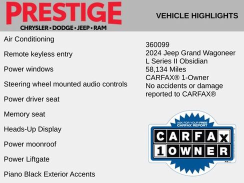 Used 2024 Jeep Grand Wagoneer L Series II w/ Quick Order Packagew 28T image 6