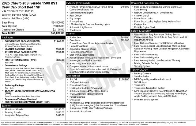 Certified 2025 Chevrolet Silverado 1500 RST w/ Convenience Package II AWD/4WD image 7