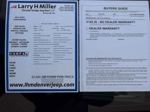 Used 2022 Jeep Cherokee Trailhawk w/ Sound & Nav Group AWD/4WD image 29