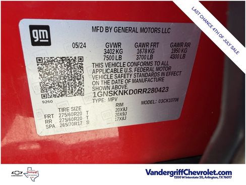 Certified 2024 Chevrolet Tahoe LT w/ LT Signature Plus Package AWD/4WD image 34