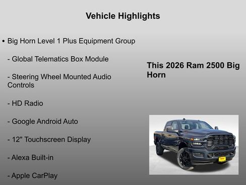 New 2026 RAM 2500 Big Horn AWD/4WD image 27