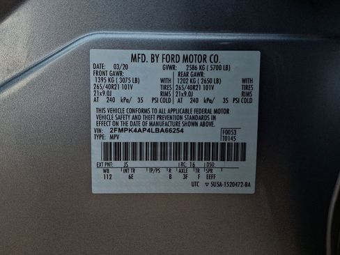 Certified 2020 Ford Edge ST w/ Equipment Group 401A image 27