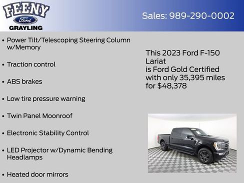 Certified 2023 Ford F150 Lariat w/ Equipment Group 502A High image 13