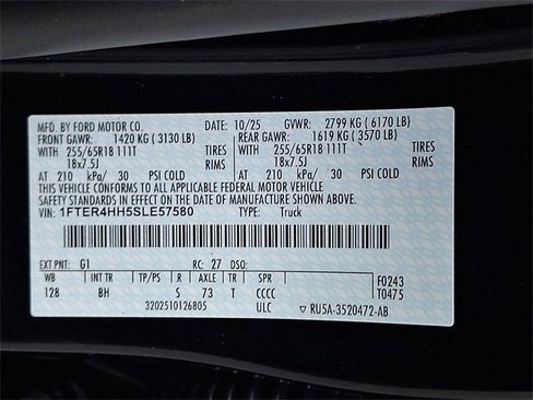 New 2025 Ford Ranger XLT w/ Equipment Group 301A High image 17