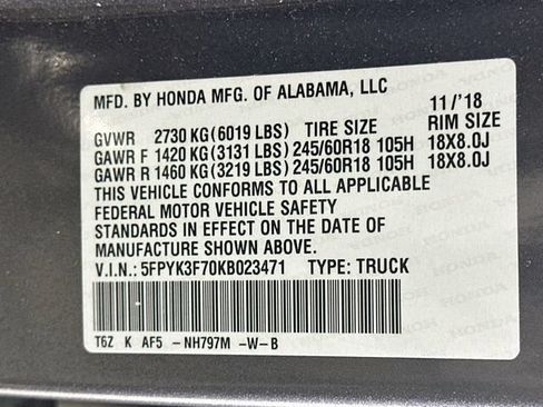 Used 2019 Honda Ridgeline RTL-E image 30