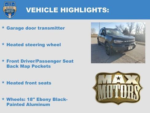 Certified 2025 Ford Bronco Sport Outer Banks w/ Outer Banks Tech Package+ image 12