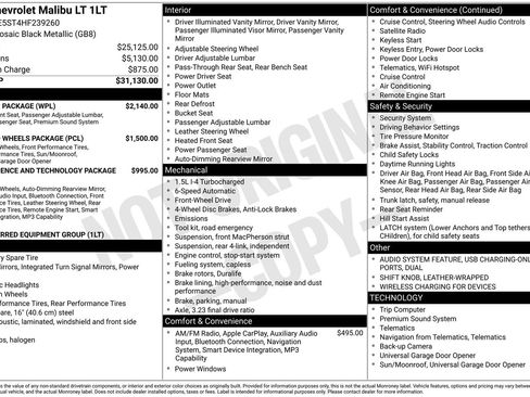 Used 2017 Chevrolet Malibu LT w/ Leather Package FWD image 4