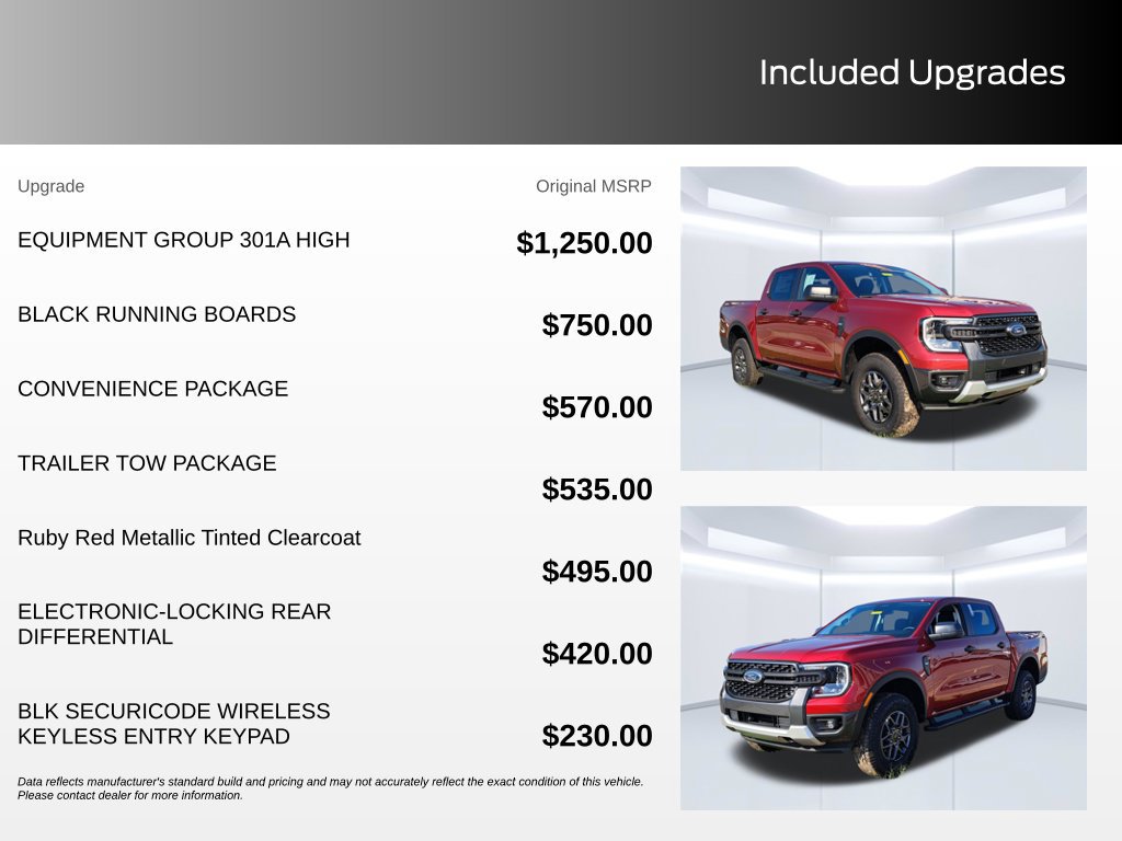 New 2026 Ford Ranger XLT w/ Equipment Group 301A High AWD/4WD image 3