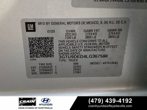 Used 2020 GMC Sierra 1500 SLT w/ SLT Premium Plus Package image 20