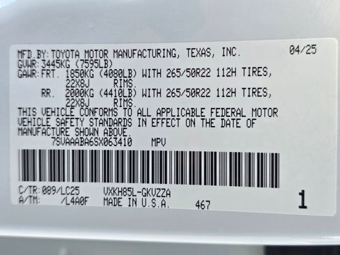 Used 2025 Toyota Sequoia Capstone w/ TRD Performance Package (TMS) image 61