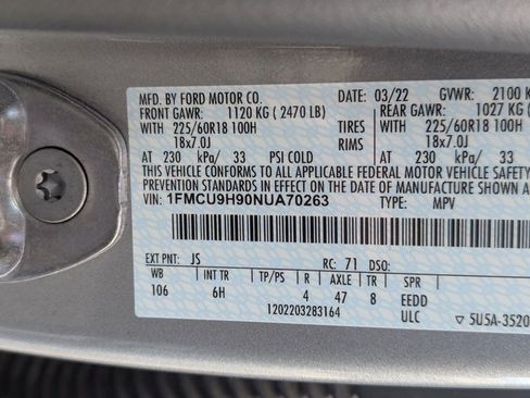 Used 2022 Ford Escape SEL image 38