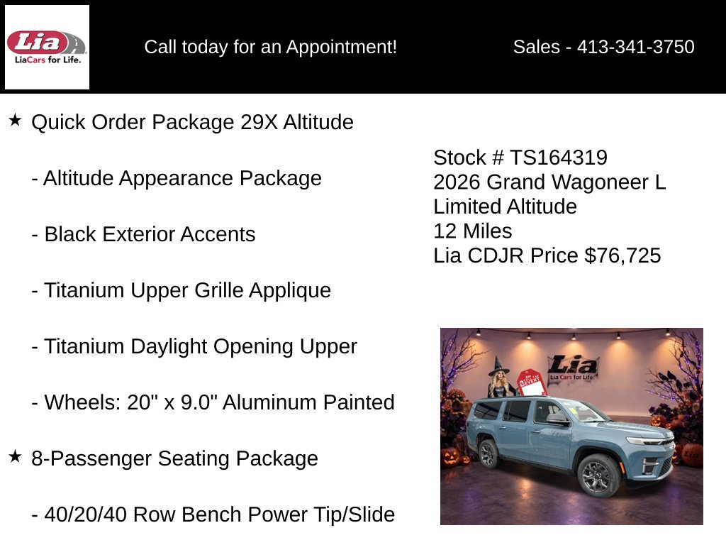 New 2026 Jeep Grand Wagoneer L Limited w/ Premium Group II AWD/4WD image 7