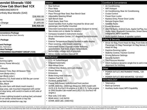 Used 2021 Chevrolet Silverado 1500 Custom image 32