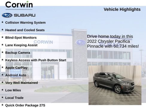 Used 2022 Chrysler Pacifica Pinnacle image 6