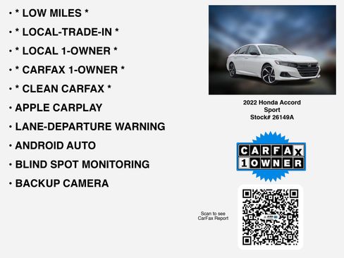 Certified 2022 Honda Accord Sport image 7