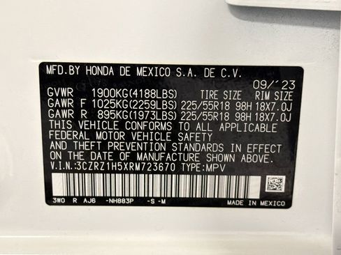 Certified 2024 Honda HR-V Sport image 18