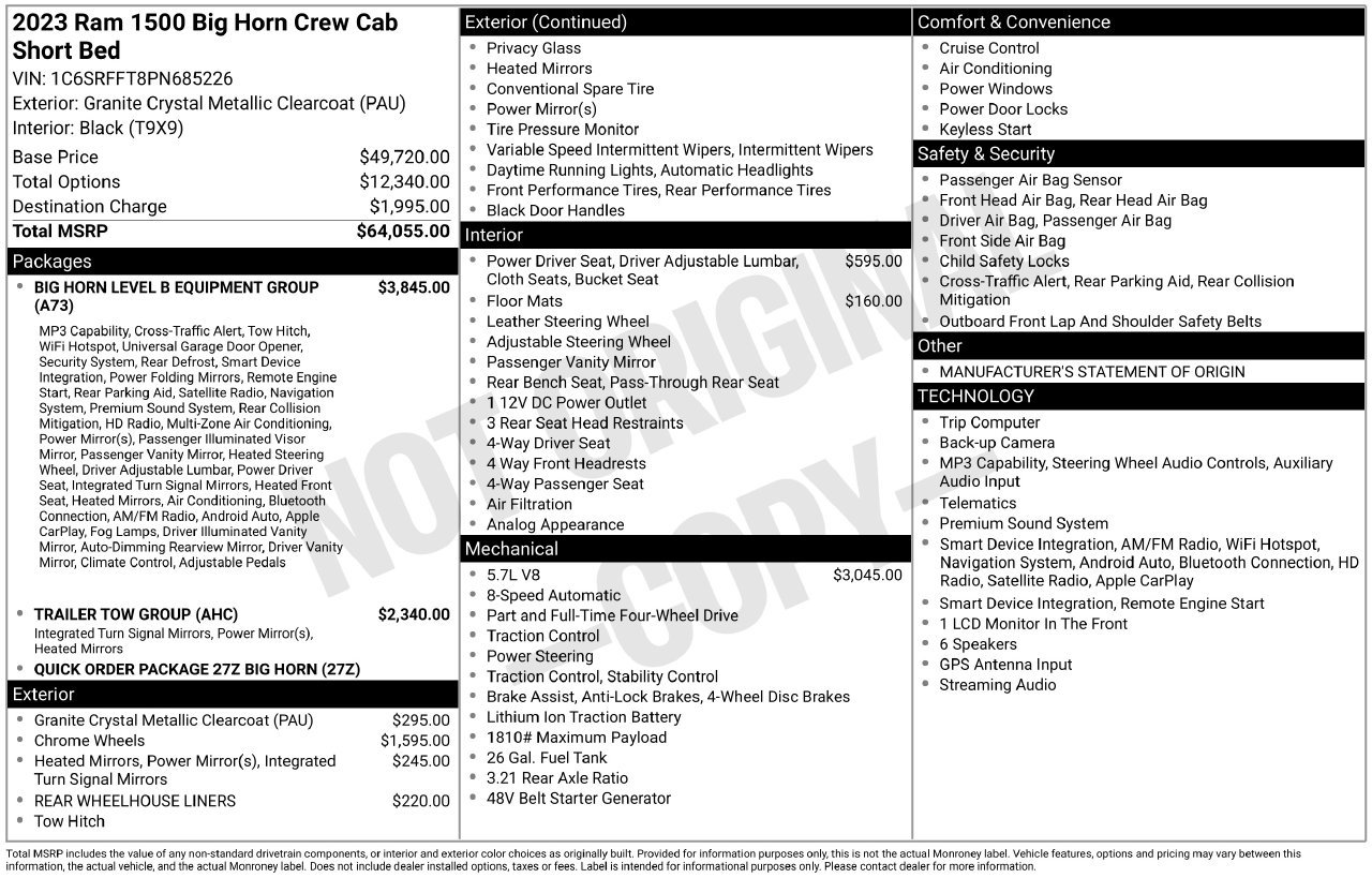 Used 2023 RAM 1500 Big Horn AWD/4WD image 3