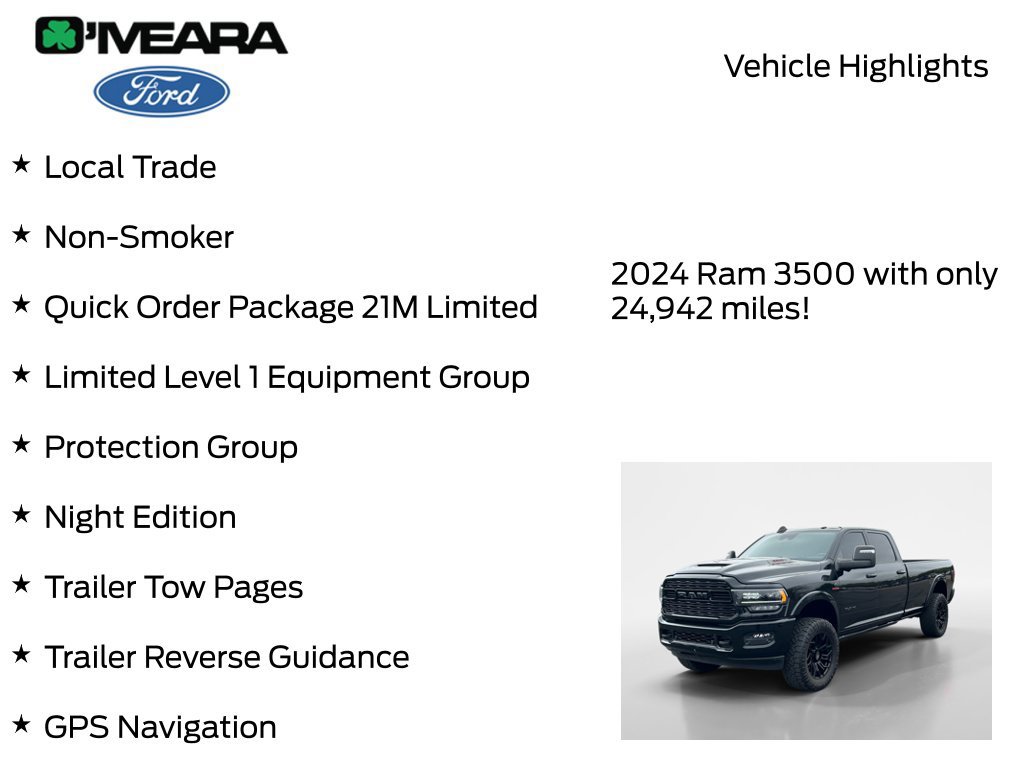 Used 2024 RAM 3500 Limited w/ Night Edition AWD/4WD image 8