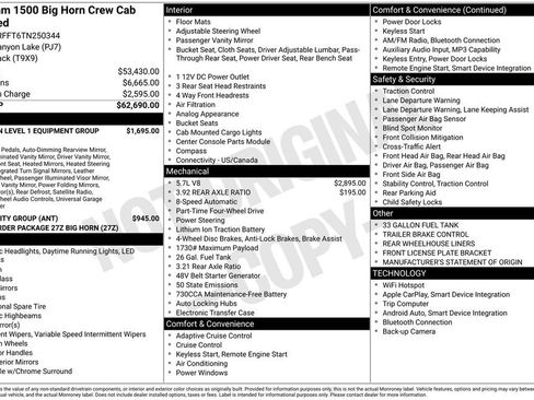 Used 2026 RAM 1500 Big Horn AWD/4WD image 22