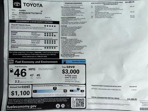 New 2026 Toyota Camry SE FWD image 24