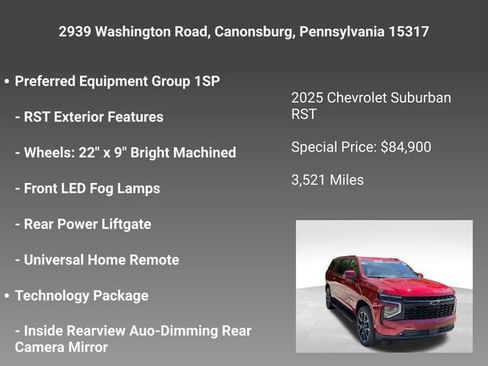 Used 2025 Chevrolet Suburban RST AWD/4WD image 10