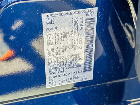 Used 2022 Nissan Pathfinder SL w/ Cargo Package FWD image 17