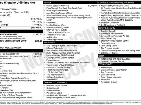 Used 2022 Jeep Wrangler Unlimited Rubicon 4xe w/ Cold Weather Group image 39