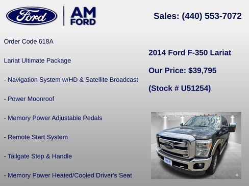 Used 2014 Ford F350 Lariat w/ Lariat Ultimate Package AWD/4WD image 12