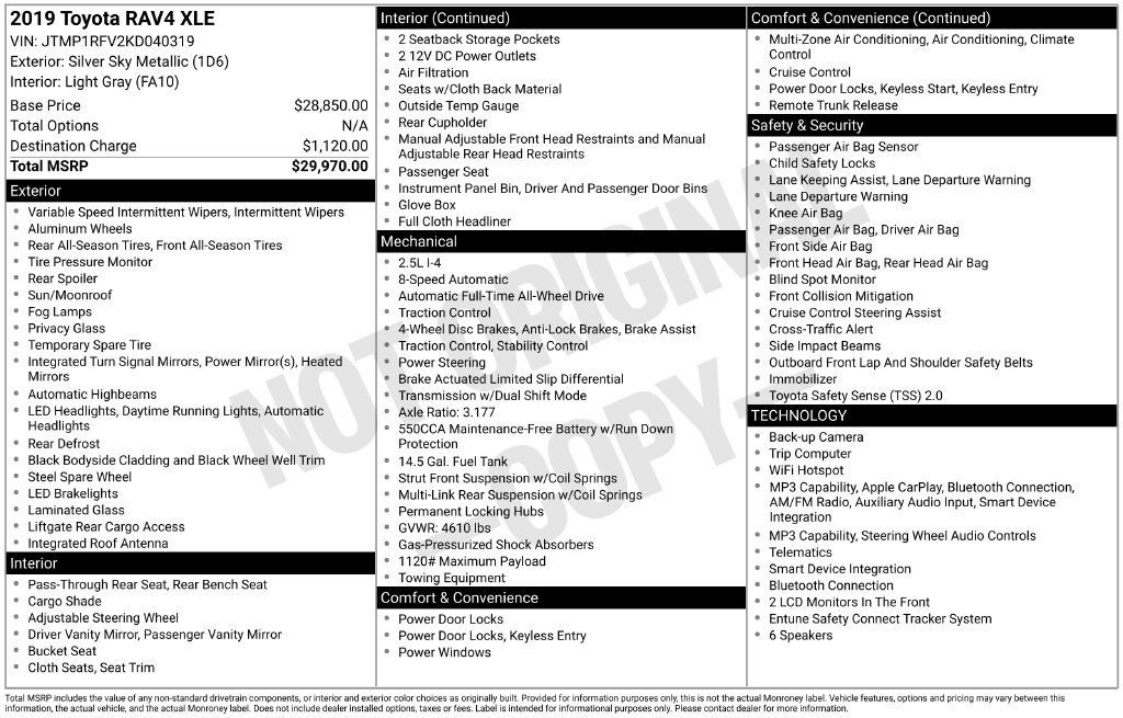 Certified 2019 Toyota RAV4 XLE AWD/4WD image 3