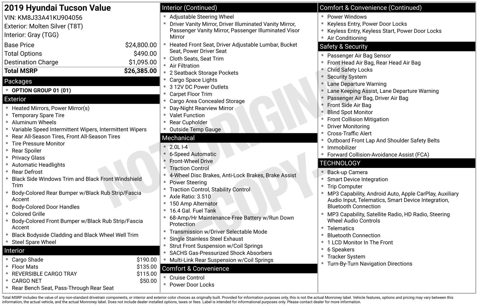 Used 2019 Hyundai Tucson Value FWD image 5