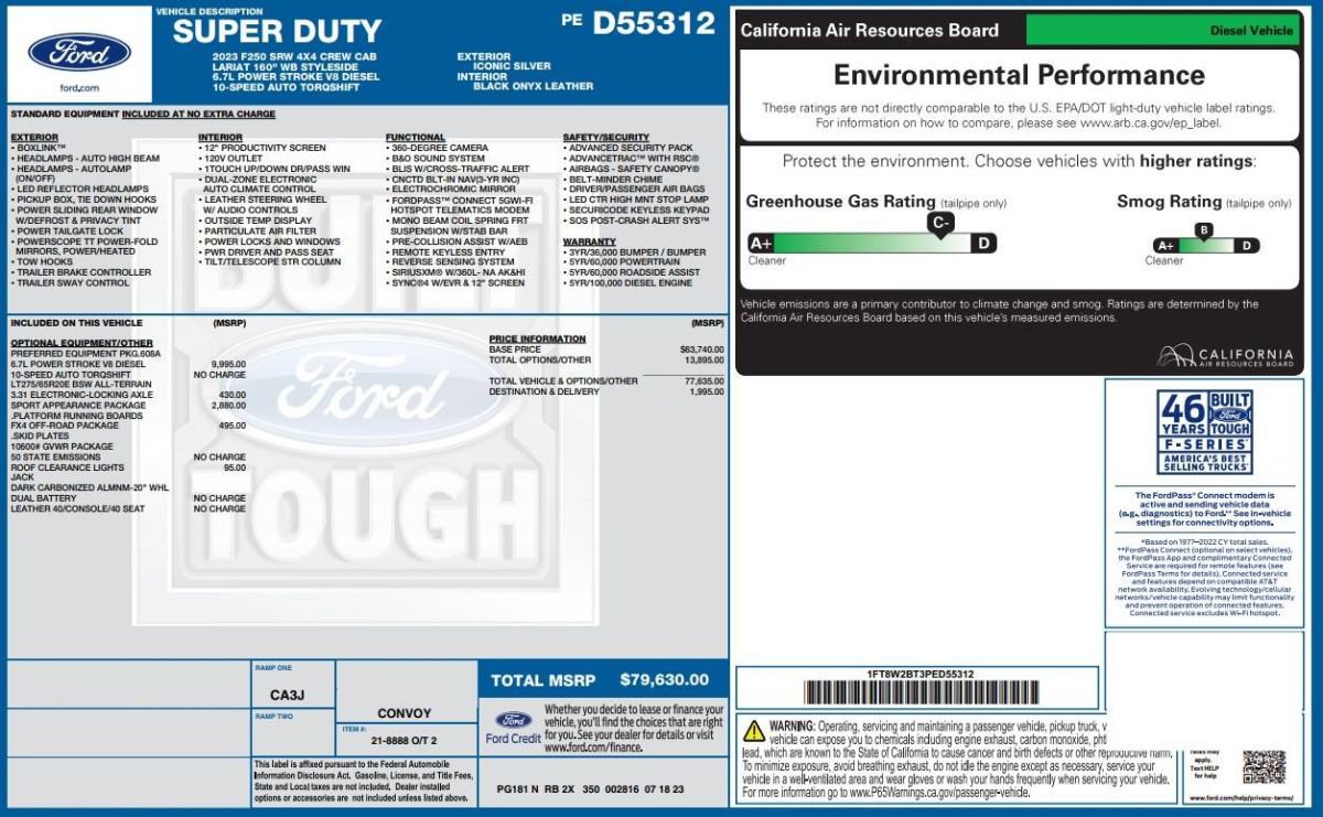 Used 2023 Ford F250 Lariat w/ Sport Appearance Package AWD/4WD image 15