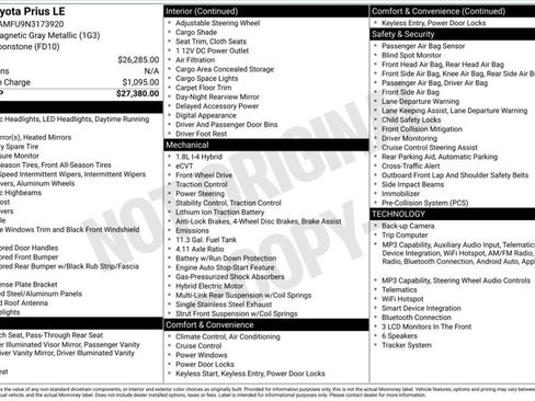Used 2022 Toyota Prius LE FWD image 3
