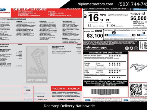 Used 2016 Ford Mustang Shelby GT350 w/ Technology Package image 2