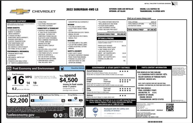 Used 2022 Chevrolet Suburban LS w/ Driver Alert Package AWD/4WD image 4