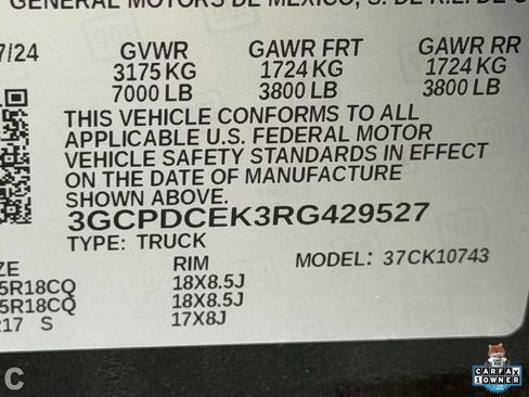 Used 2024 Chevrolet Silverado 1500 Custom Trail Boss AWD/4WD image 26
