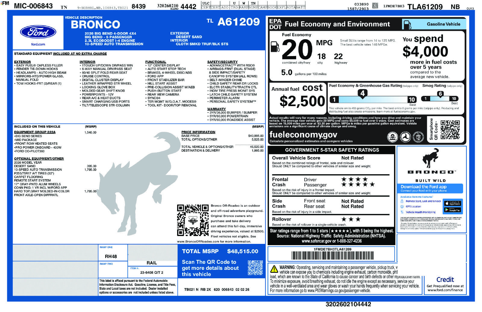 Used 2026 Ford Bronco Big Bend AWD/4WD image 14