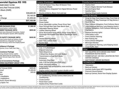 Certified 2022 Chevrolet Equinox RS w/ RS Leather Package image 29