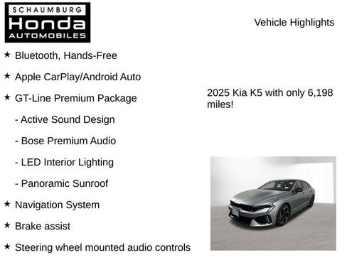 Used 2025 Kia K5 GT-Line w/ GT-Line Premium Package FWD image 7