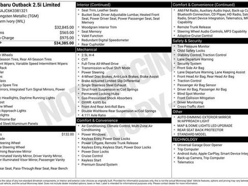 Used 2019 Subaru Outback 2.5i Limited image 15