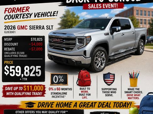 Used 2026 GMC Sierra 1500 SLT w/ SLT Premium Plus Package AWD/4WD image 1