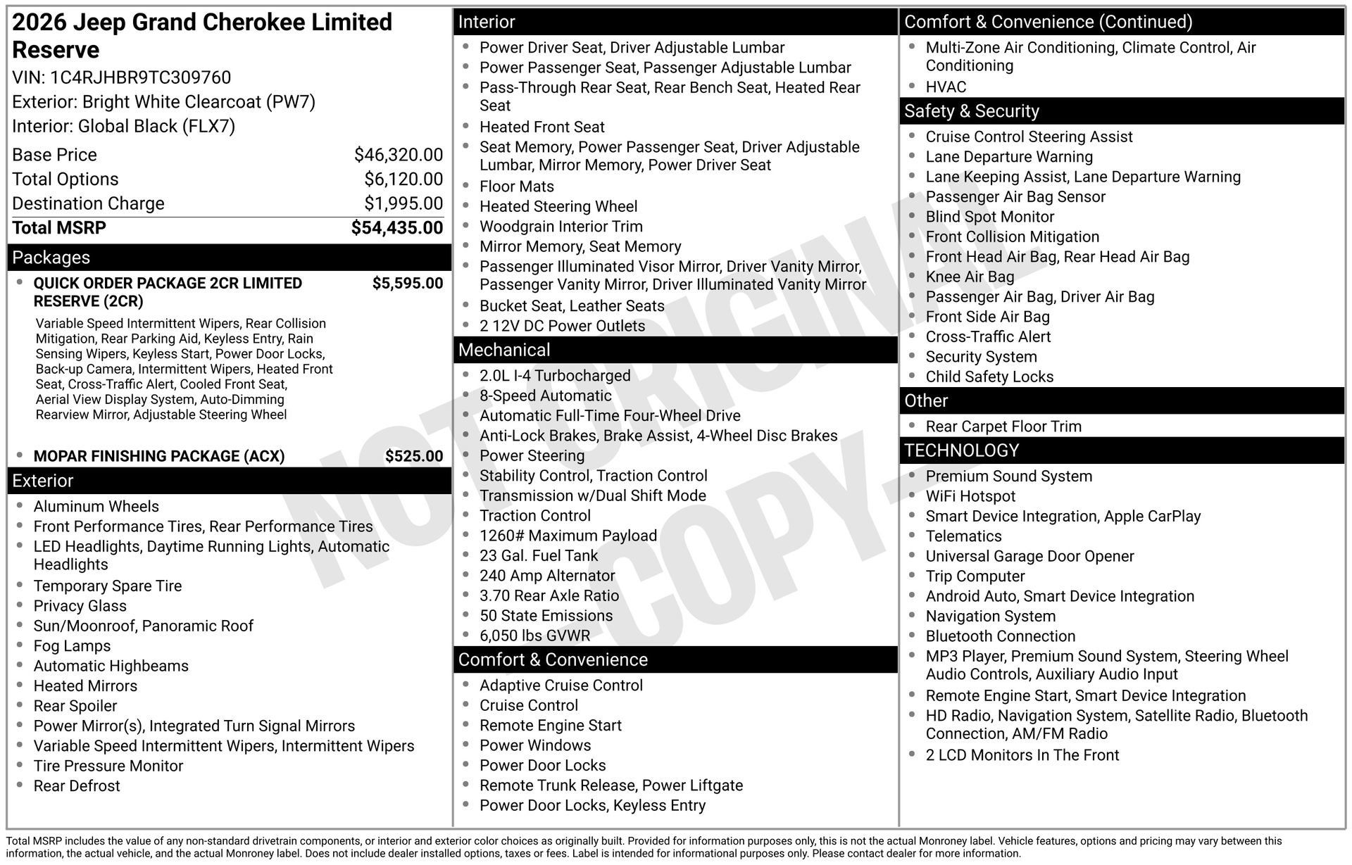 New 2026 Jeep Grand Cherokee Limited AWD/4WD image 3
