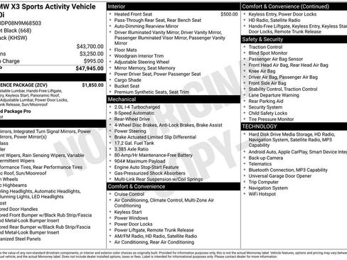 Used 2022 BMW X3 sDrive30i w/ Convenience Package image 3