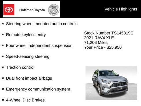 Used 2021 Toyota RAV4 XLE w/ Carpet Mat Package (TMS) AWD/4WD image 15