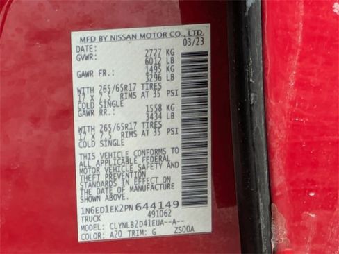 Used 2023 Nissan Frontier SV image 22